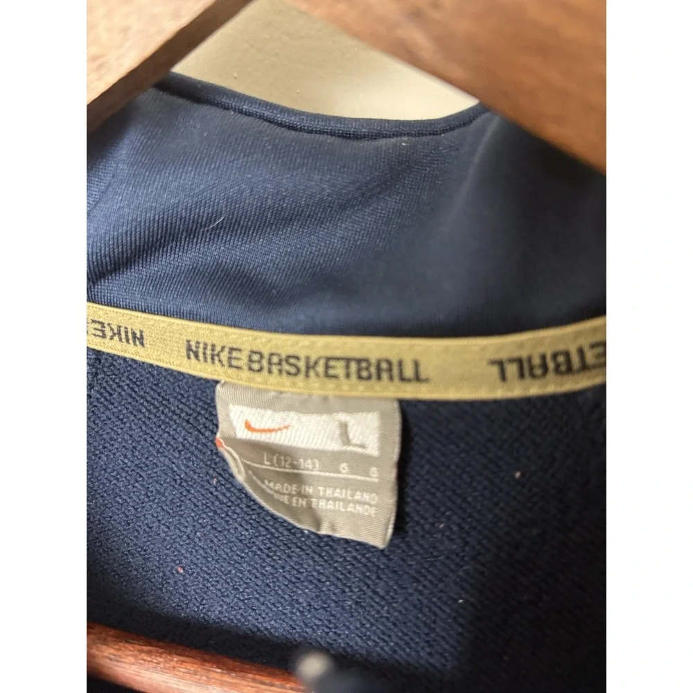 Vintage Nike Basketball Windbreaker Jacket Blue Two Tone Mens L Y2K UNC Tarheels